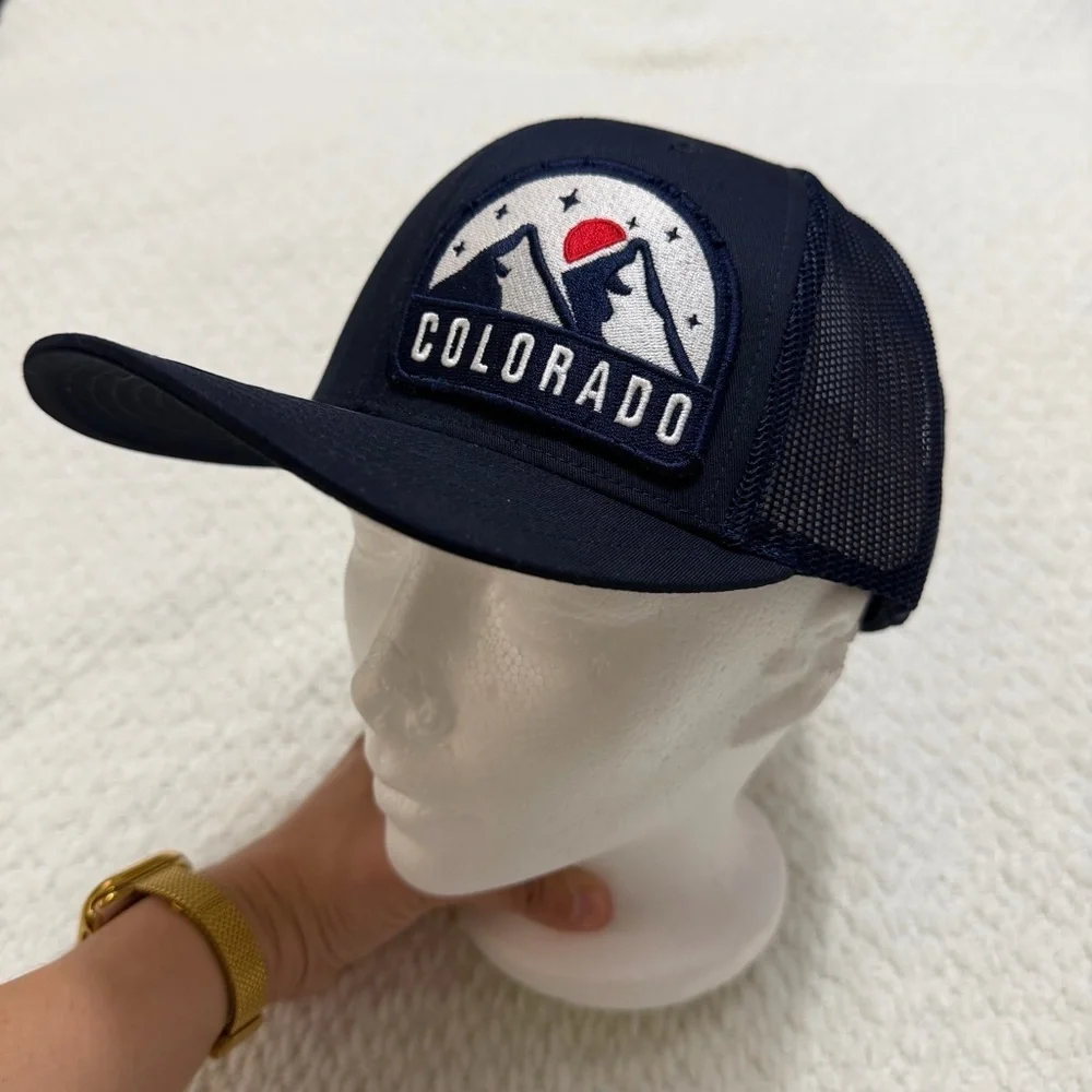 Richardson 112 Hat with Colorado Patch Navy Blue SnapBack Hat New